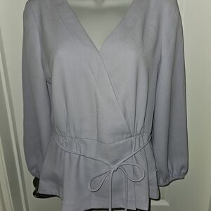 JCREW Petite Drapey crepe faux-wrap top